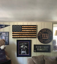 Load image into Gallery viewer, Rustic Charred Wood American Flag (Black & White)
