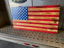 Load image into Gallery viewer, Rustic Charred Wood American Flag