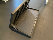 Load image into Gallery viewer, Rustic Wood Flag Gun Concealment Cabinet