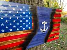 Load image into Gallery viewer, Rustic American Super Charred/Military Flag
