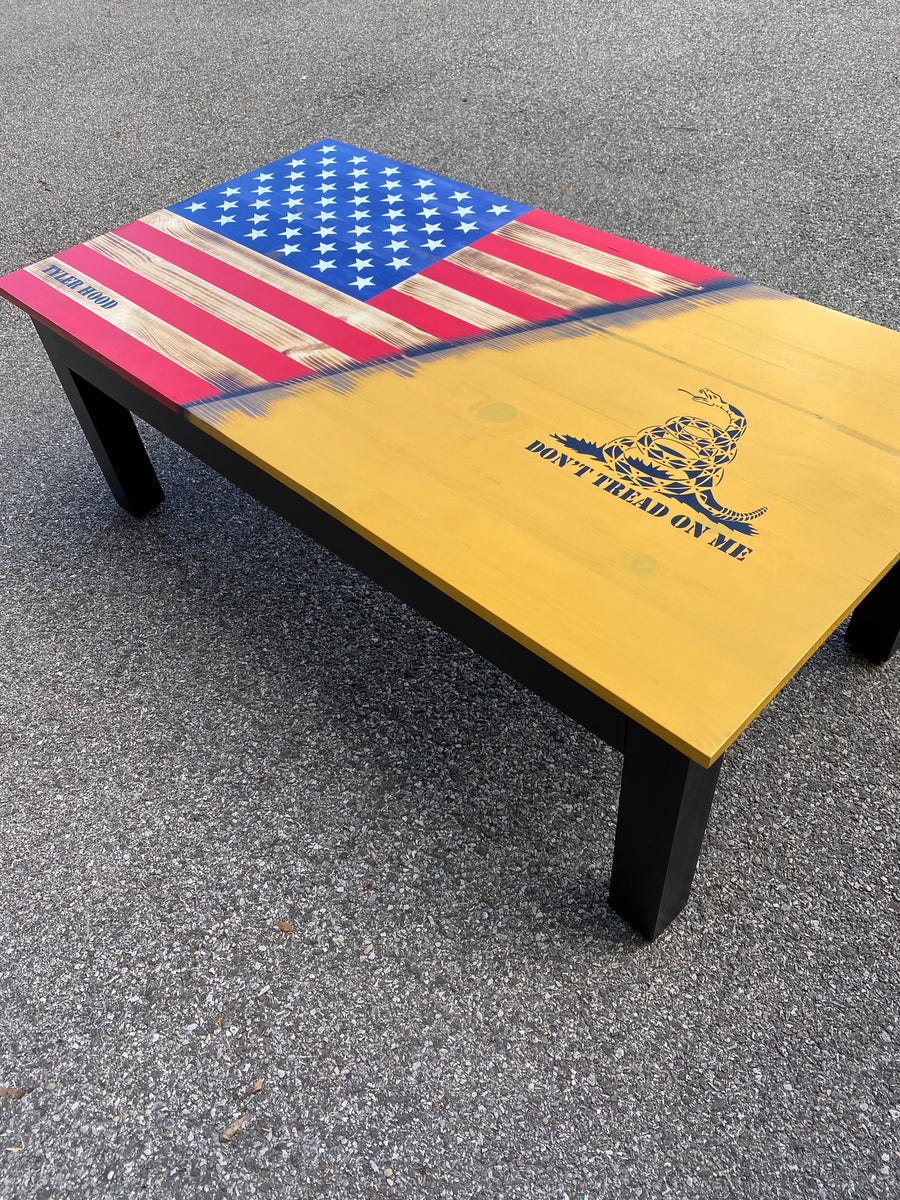 Rustic Flag Coffee Table – Rustic Woods