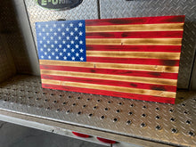 Load image into Gallery viewer, Rustic Charred Wood American Flag
