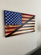 Load image into Gallery viewer, Rustic American/Burnt Cut Flag
