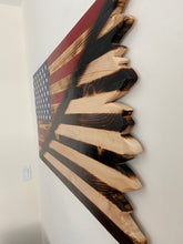 Load image into Gallery viewer, Rustic American/Burnt Cut Flag
