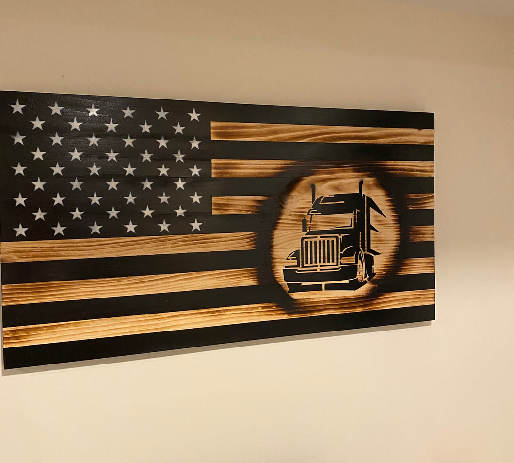 Rustic Trucker Flag