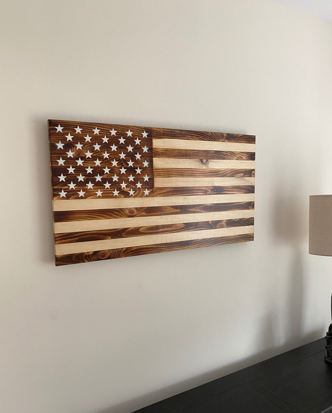 All Burnt Wood Flag