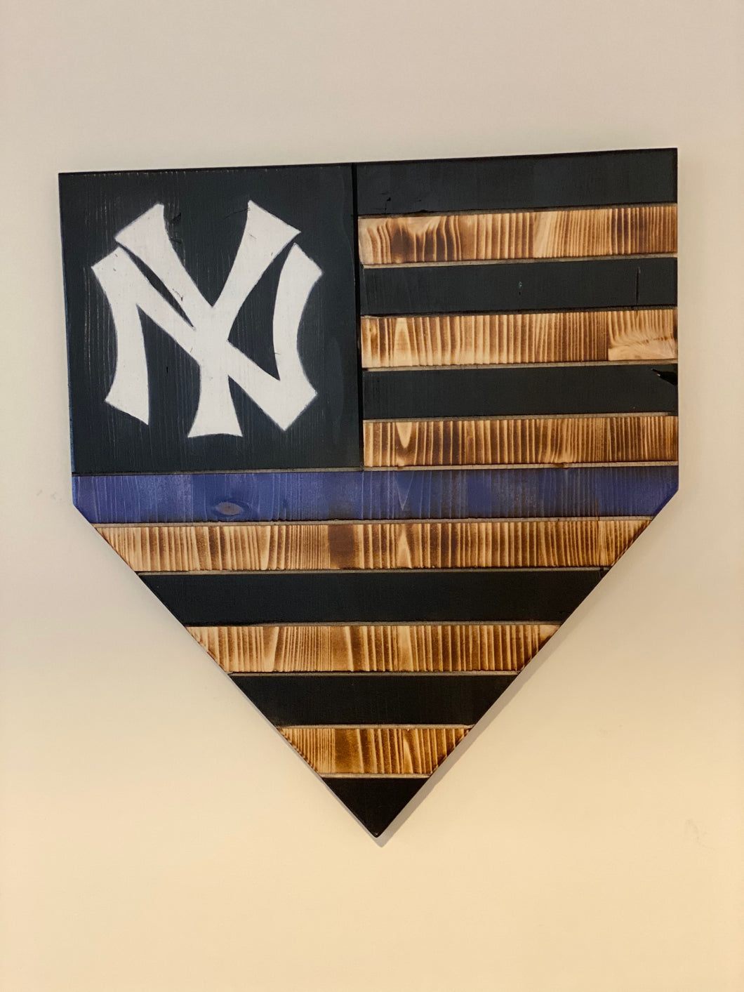 Home Plate Yankees Thin Blue Line Flag