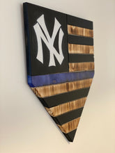 Load image into Gallery viewer, Home Plate Yankees Thin Blue Line Flag
