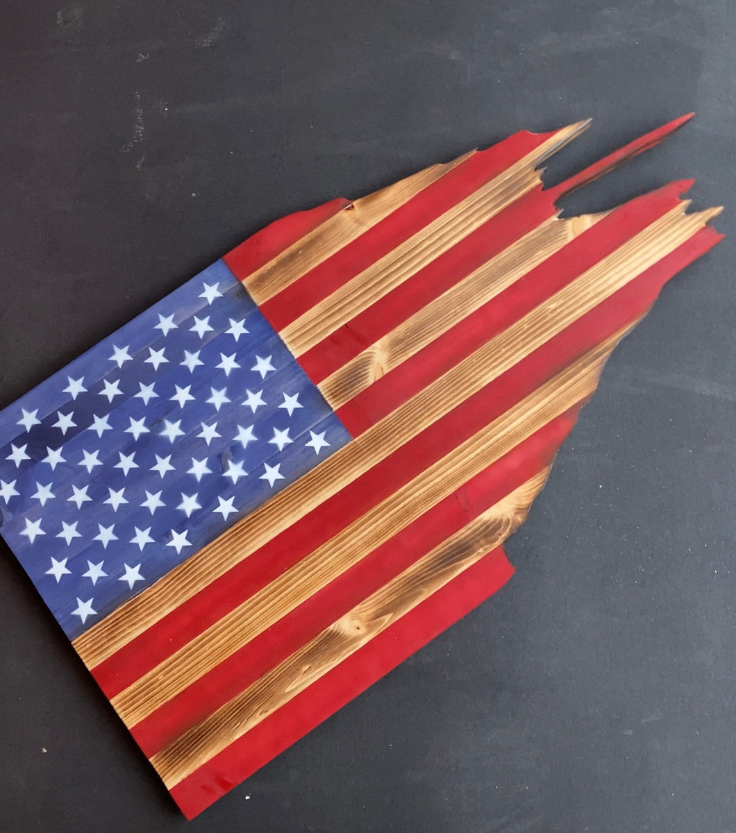 Tattered Rustic American Flag